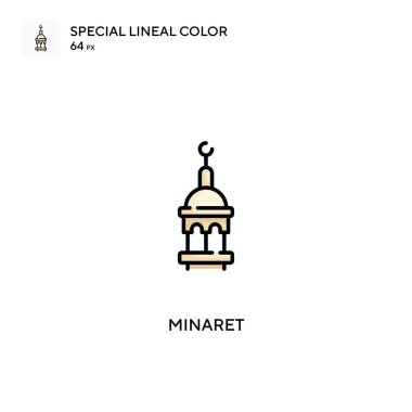 Minare Özel Lineal renk vektörü simgesi. İş projeniz için minare simgeleri