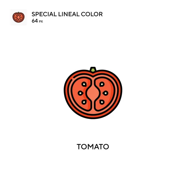 Ícone Vetorial Cor Linear Especial Tomate Ícones Tomate Para Seu — Vetor de Stock