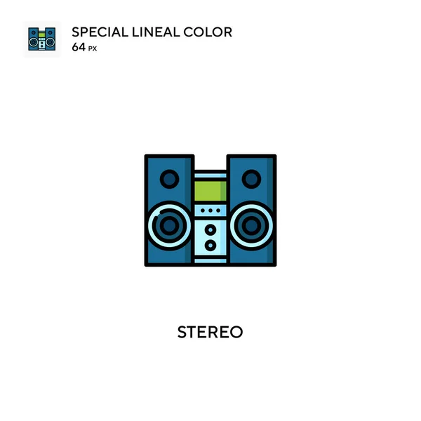 Stereo Özel Lineal Renk Vektör Simgesi Projeniz Için Stereo Simgeleri — Stok Vektör