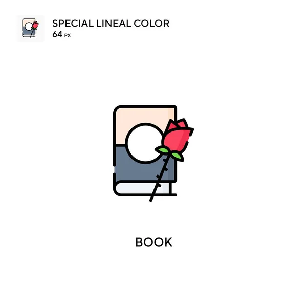 Libro Especial Icono Vector Color Lineal Iconos Libro Para Proyecto — Vector de stock