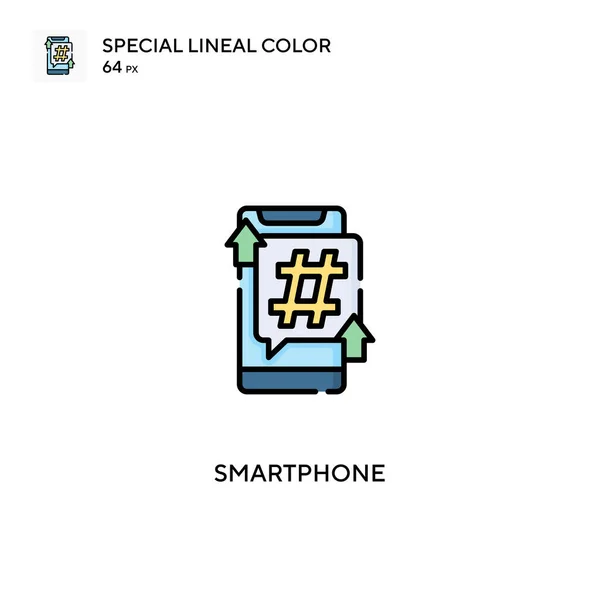 Smartphone Speciální Lineární Barevný Vektor Ikony Ikony Chytrých Telefonů Pro — Stockový vektor