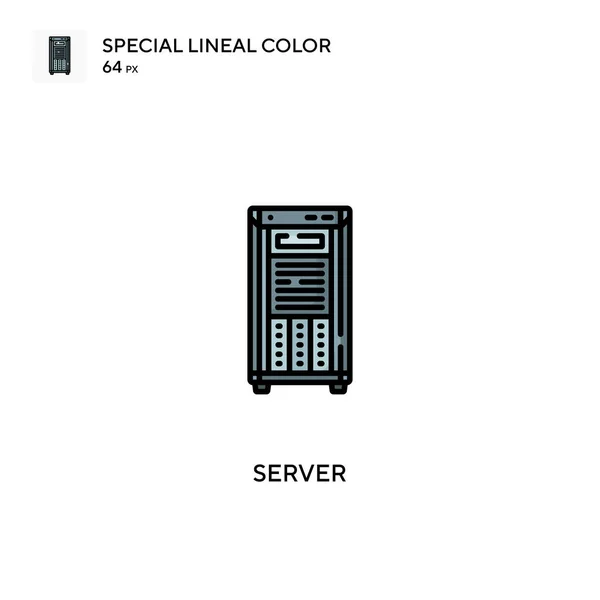 Server Speciale Lijnkleur Vector Pictogram Server Pictogrammen Voor Business Project — Stockvector