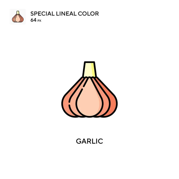 Garlic Special Lineal Color Vector Icon Garlic Icons Your Business — Stock Vector