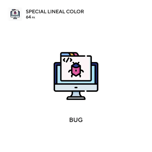 Bug Spezielles Lineares Farbvektorsymbol Bug Symbole Für Ihr Geschäftsprojekt — Stockvektor