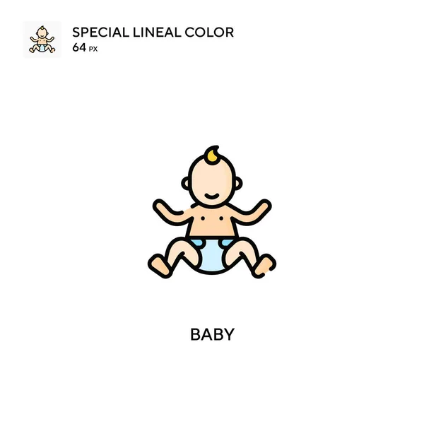 Bebê Ícone Vetorial Cor Linear Especial Ícones Bebê Para Seu — Vetor de Stock