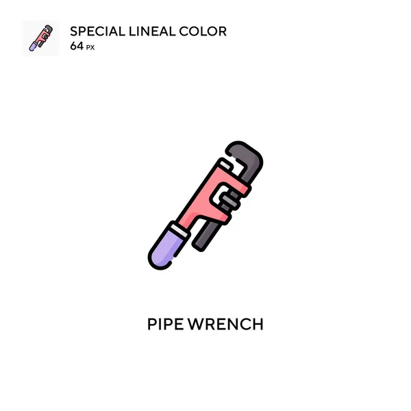 Rohrschlüssel Spezielles Lineares Farbvektorsymbol Rohrschlüssel Symbole Für Ihr Geschäftsprojekt — Stockvektor