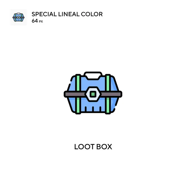 Особый Цветовой Вектор Иконки Loot Box Вашего Бизнес Проекта — стоковый вектор