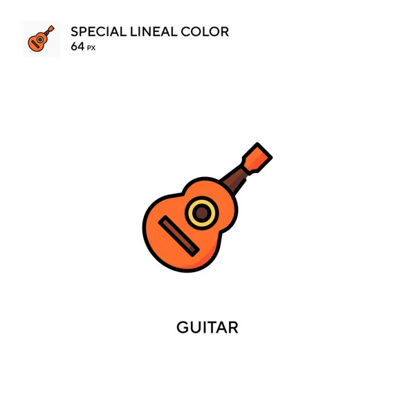 Guitar Special Lineal Color Vector Icon Guitar Icons Your Business — Stock Vector