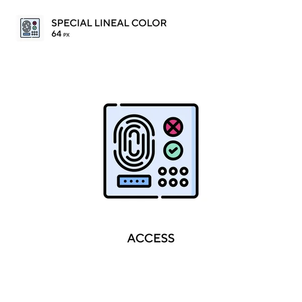 Acceso Icono Especial Vector Color Lineal Acceda Iconos Para Proyecto — Vector de stock