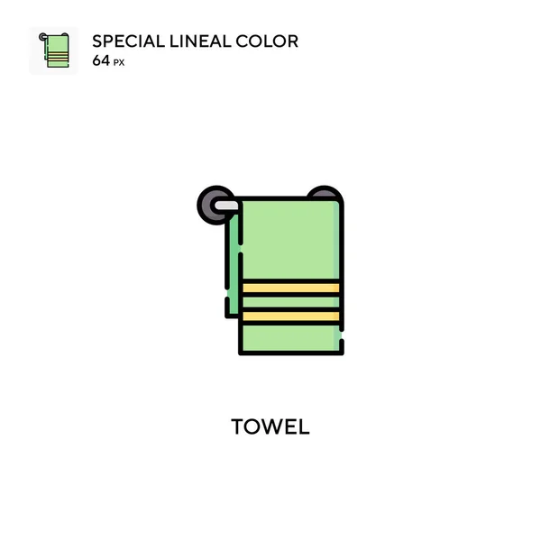 Towel Special Lineal Color Vector Icon Towel Icons Your Business — Stock Vector