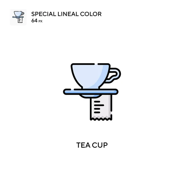 Taza Icono Especial Vector Color Lineal Iconos Taza Para Proyecto — Vector de stock