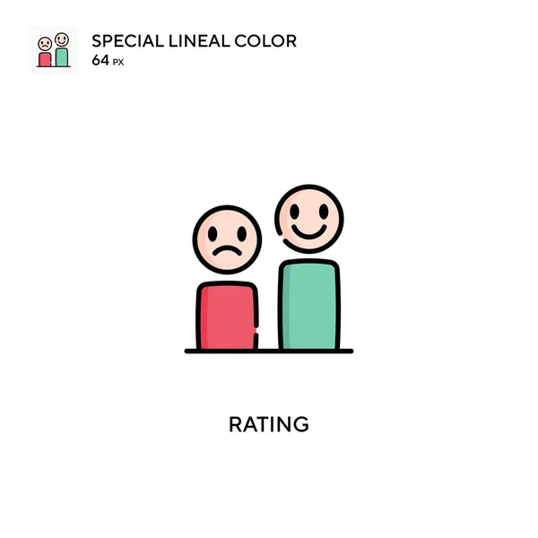 Rating Special Lineal Color Vector Icon Rating Icons Your Business — Stock Vector
