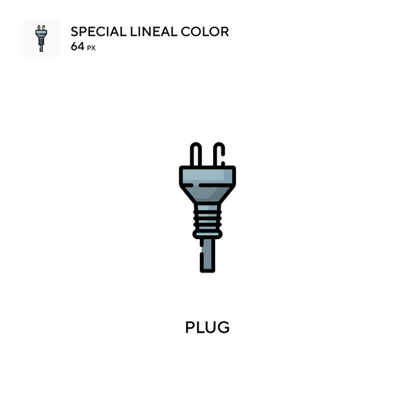 Plug Special Lineal Color Vector Icon Plug Icons Your Business — Stock Vector