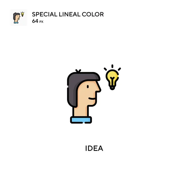 Idea Special Line Color Vector Icon Идеи Вашего Бизнес Проекта — стоковый вектор