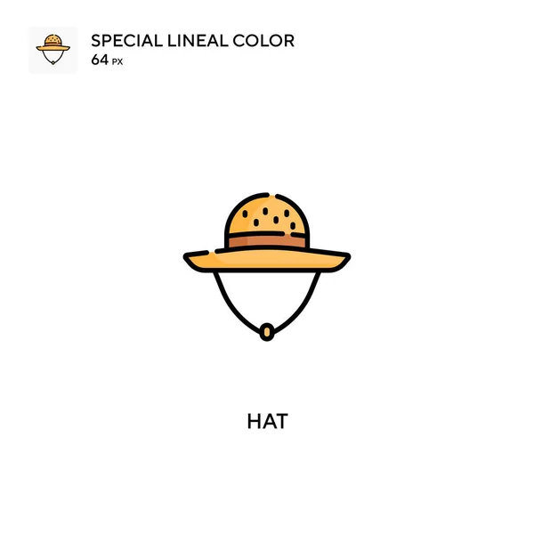 Şapka Özel Doğrusal Renk Vektörü Simgesi Projeniz Için Şapka Simgeleri — Stok Vektör