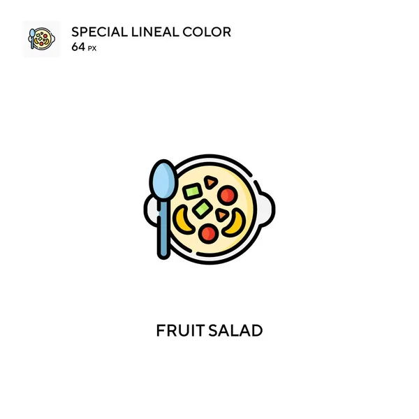 Salada Frutas Ícone Vetorial Cor Linear Especial Ícones Salada Frutas —  Vetores de Stock