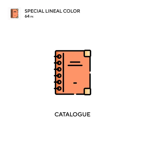 カタログ特殊線型カラーベクトルアイコン ビジネスプロジェクトのカタログアイコン — ストックベクタ