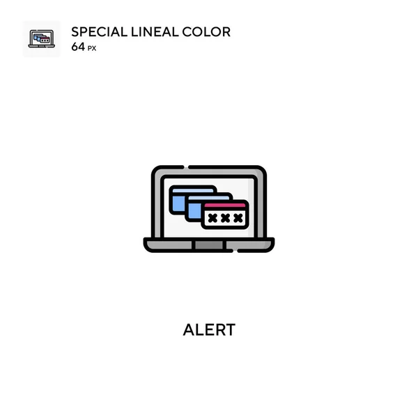 Alerta Icono Especial Vector Color Lineal Iconos Alerta Para Proyecto — Archivo Imágenes Vectoriales