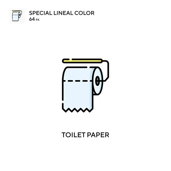 Туалетний Папір Спеціальна Піктограма Лінійного Кольору Піктограми Туалетного Паперу Вашого — стоковий вектор