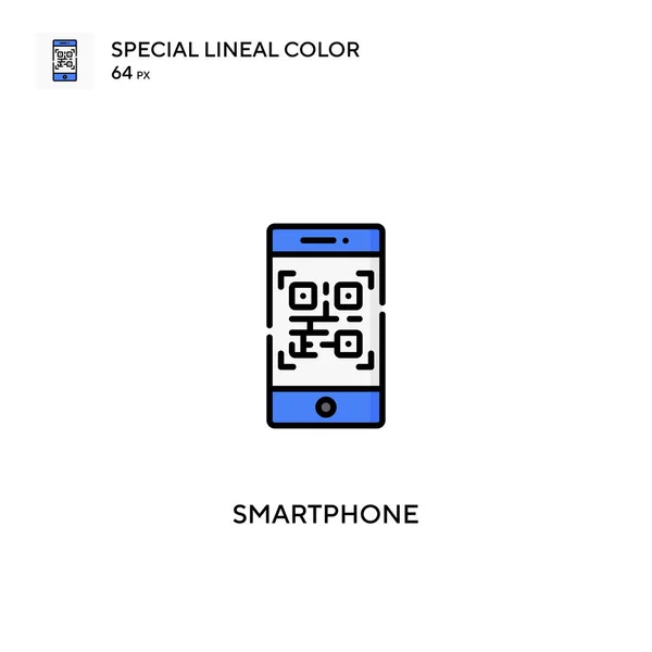 スマートフォン特殊線型カラーベクトルアイコン あなたのビジネスプロジェクトのためのスマートフォンのアイコン — ストックベクタ