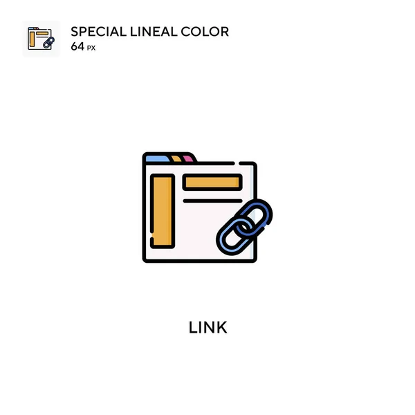 Lien Spécial Lineal Icône Vectorielle Couleur Icônes Lien Pour Votre — Image vectorielle