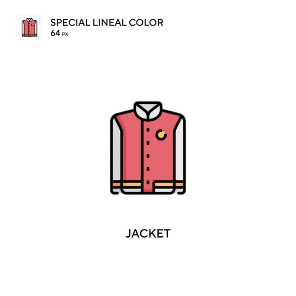 Jacket Special Lineal Color Vector Icon Jacket Icons Your Business — Stock Vector
