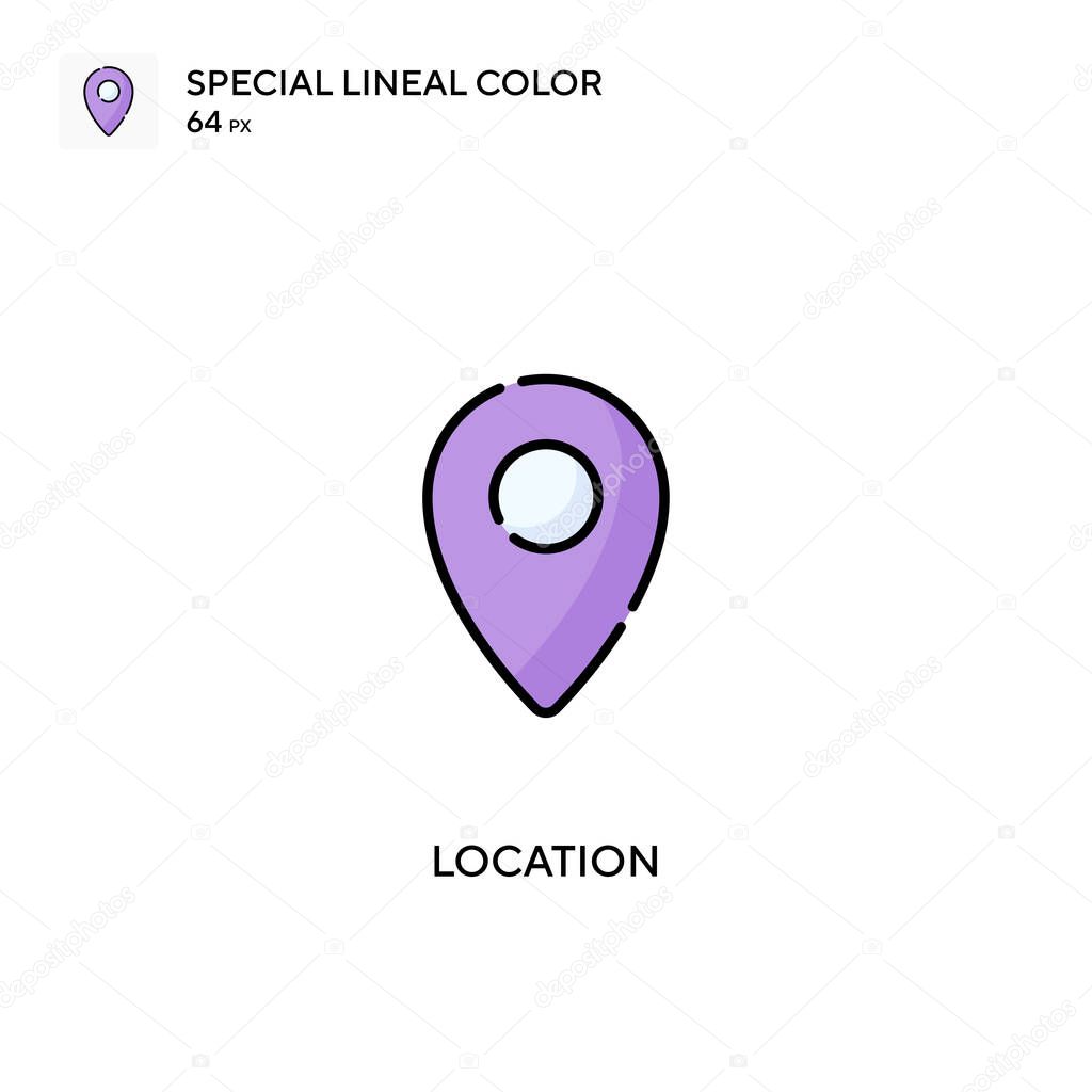 Location Special lineal color vector icon. Location icons for your business project