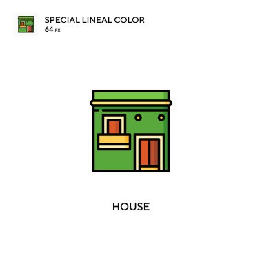 House Special Lineal renk vektör simgesi. İş projeniz için ev simgeleri