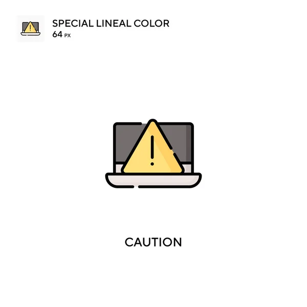 Upozornění Ikona Vektoru Speciální Lineární Barvy Ikony Upozornění Pro Váš — Stockový vektor