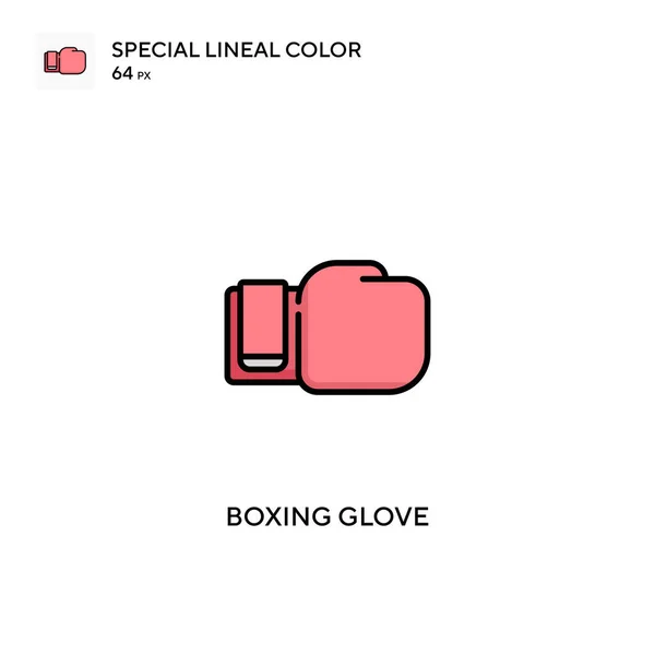 拳击手套特殊线形彩色矢量图标 为您的商业项目打箱手套图标 — 图库矢量图片