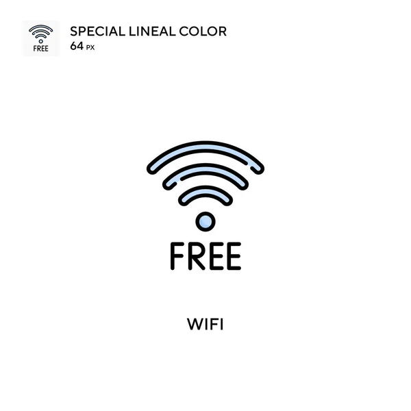 Wifi Ειδικό Εικονίδιο Διάνυσμα Χρώματος Lineal Εικονίδια Wifi Για Την — Διανυσματικό Αρχείο