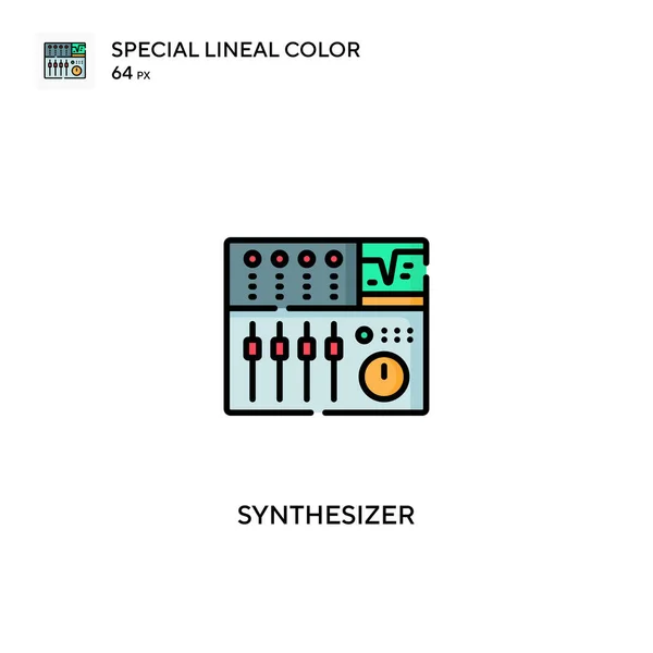 Syntezator Specjalna Ikona Wektora Koloru Liniowego Ikony Syntezatora Dla Twojego — Wektor stockowy