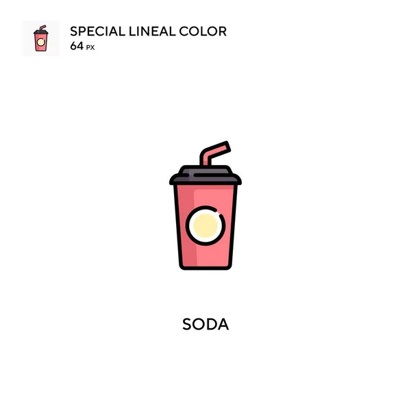 Soda Special Lineal Color Vector Icon 비즈니스 프로젝트용 아이콘을 — 스톡 벡터