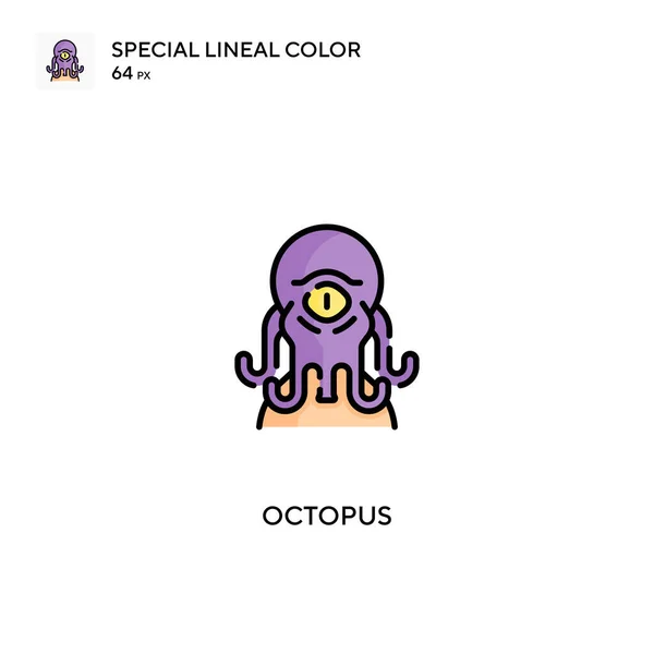 Octopus Speciale Lijnkleur Vector Icoon Octopus Iconen Voor Business Project — Stockvector