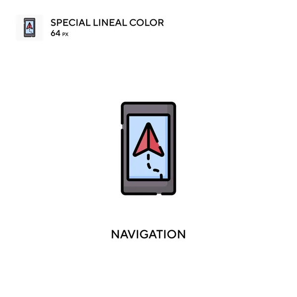 Navigation Icône Vectorielle Couleur Linéaire Spéciale Icônes Navigation Pour Votre — Image vectorielle