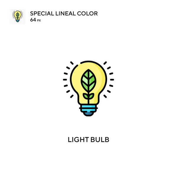 Light Bulb Special Lineal Color Vector Icon Light Bulb Icons — Stock Vector