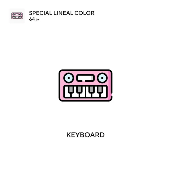 Клавиатура Специальный Линейный Цветовой Вектор Значок Иконки Клавиатуры Вашего Бизнес — стоковый вектор