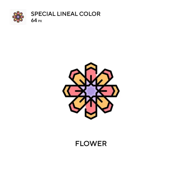 Flower Special Lineal Color Vector Icon Flower Icons Your Business — Stock Vector