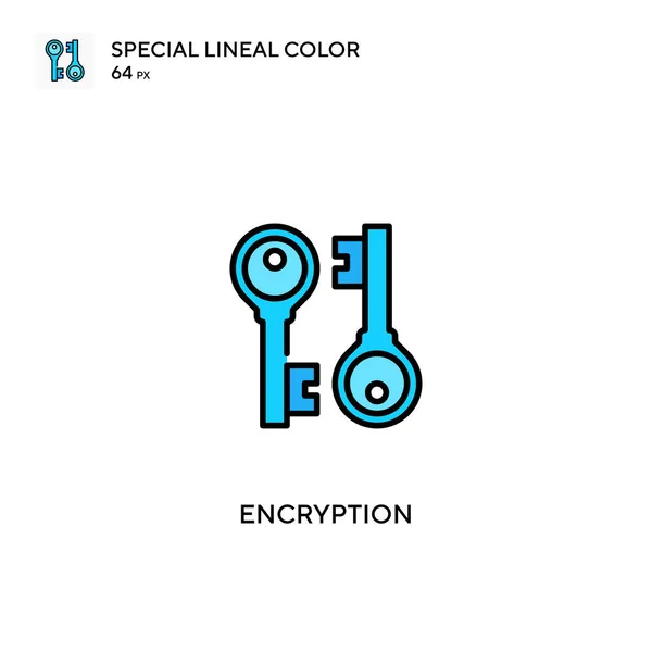 Шифрування Спеціальна Піктограма Лінійного Кольору Піктограми Шифрування Вашого Бізнес Проекту — стоковий вектор