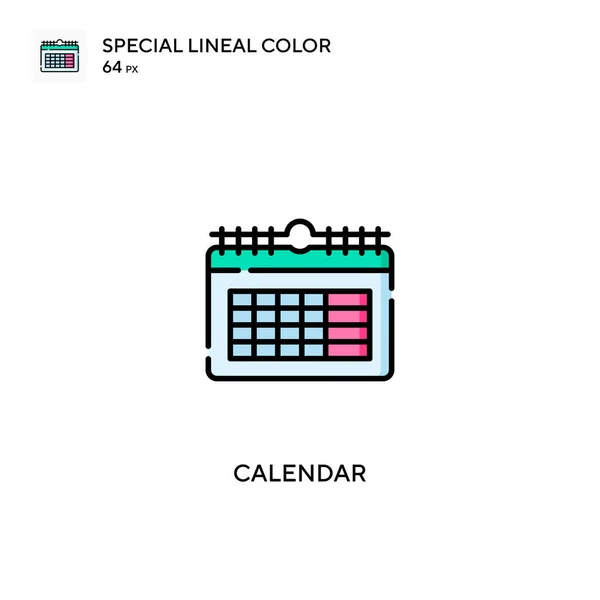 Kalender Spezielles Lineares Farbvektorsymbol Kalender Symbole Für Ihr Geschäftsprojekt — Stockvektor