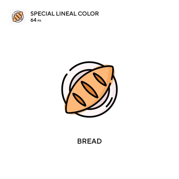 Bröd Speciell Linjal Färg Vektor Ikon Bröd Ikoner För Ditt — Stock vektor