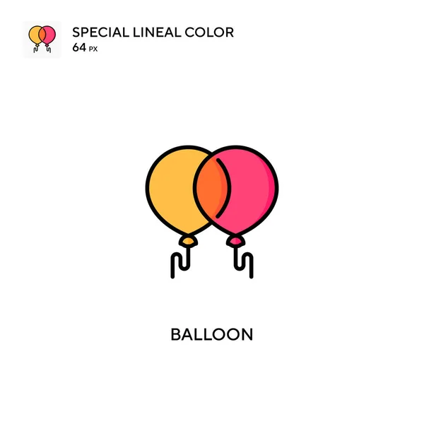Balloon Special Lineal Color Vector Icon 비즈니스 프로젝트용 아이콘 — 스톡 벡터