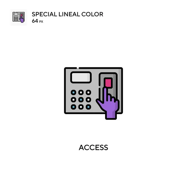 Acceso Icono Especial Vector Color Lineal Acceda Iconos Para Proyecto — Vector de stock