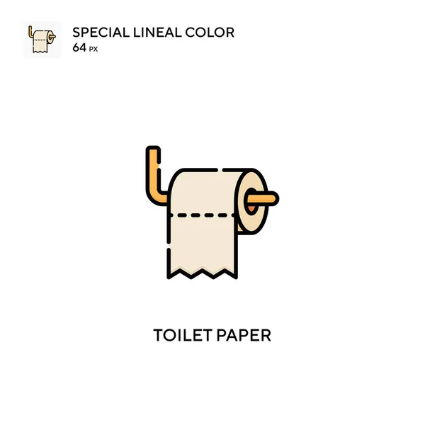 Toilet Paper Special Lineal Color Vector Icon Toilet Paper Icons — Stock Vector