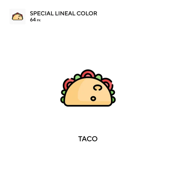 Taco Special Lineal Color Vector Icon Taco Icons Your Business — Stock Vector