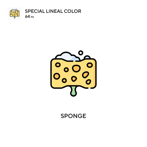 Sponge Speciale Lijnkleur Vector Pictogram Sponge Iconen Voor Business Project — Stockvector
