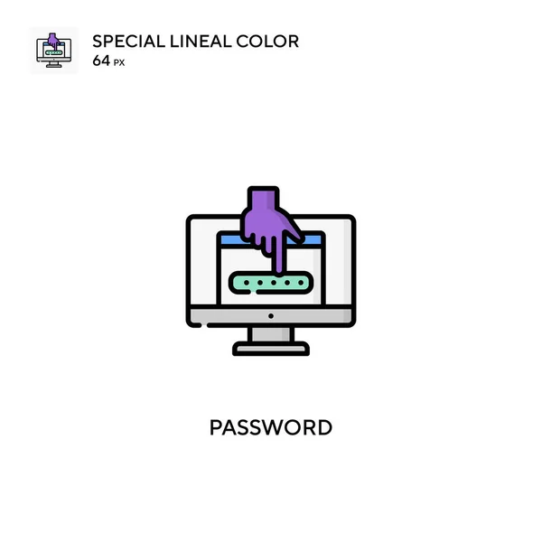 Lösenord Speciell Linjal Färg Vektor Ikon Lösenordsikoner För Ditt Affärsprojekt — Stock vektor