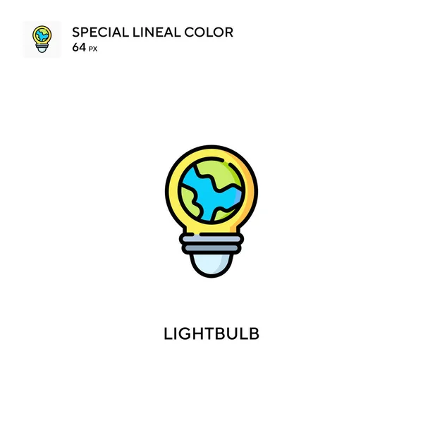 Lightbulb Special Lineal Color Vector Icon Lightbulb Icons Your Business — Stock Vector