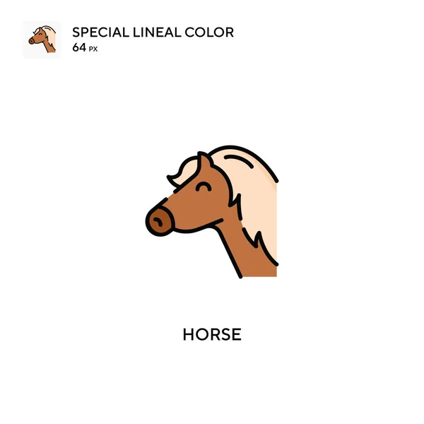 Ειδικό Γραμμικό Εικονίδιο Διάνυσμα Χρώματος Αλόγου Εικονίδια Άλογο Για Την — Διανυσματικό Αρχείο