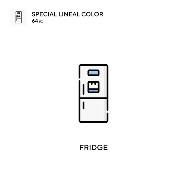 Heladera Icono Especial Vector Color Lineal Iconos Refrigerador Para Proyecto — Vector de stock